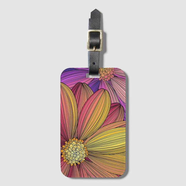 “Sunflower“ Acrylic Luggage Tag (Front Vertical)