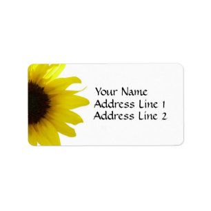 Sunflower Address Label