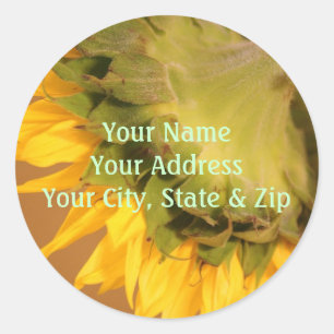 Sunflower Address label stickers