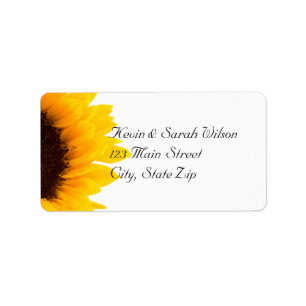 Sunflower Address Labels
