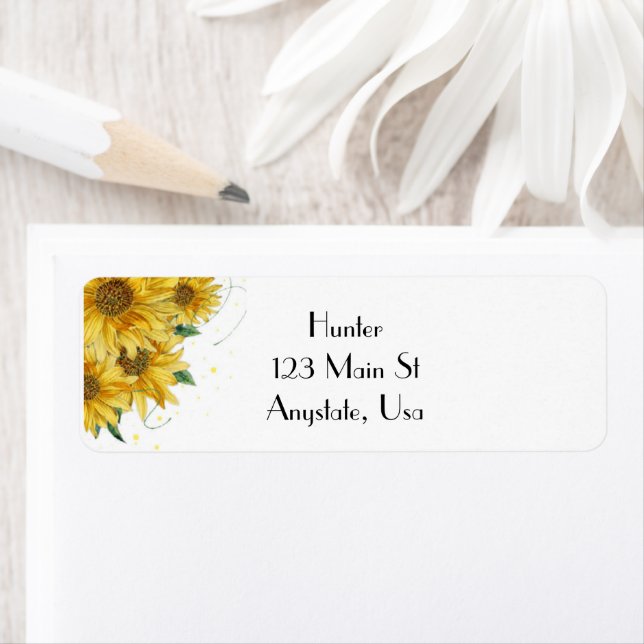 Sunflower Address Labels (Insitu)