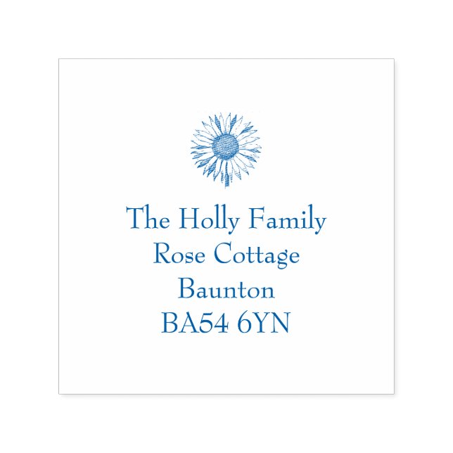 Sunflower Address Stamp (Design)