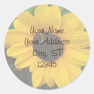 Sunflower Address Sticker