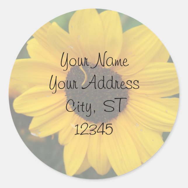 Sunflower Address Sticker (Front)