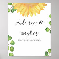 Sunflower advice and wishes for Newlyweds