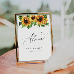 Sunflower Advice Sign