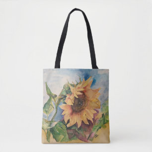 Sunflower All-Over-Print Shoulder Tote Bag