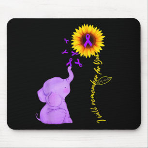 Sunflower Alzheimer Awareness  I Will Remember For Mouse Pad