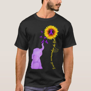 Sunflower Alzheimer Awareness  I Will Remember For T-Shirt