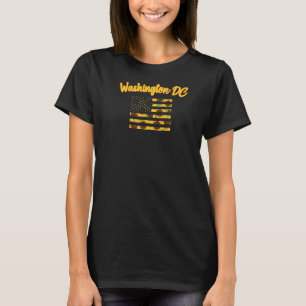 Sunflower American Flag Washington Dc Patriotic T-Shirt