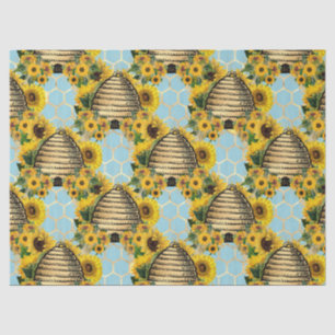 Sunflower and Bee Series Design Fifteen Tissue Paper