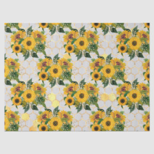 Sunflower and Bee Series Design Four Tissue Paper