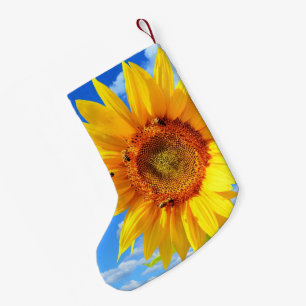 Sunflower and Bees Christmas Stocking