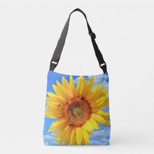 Sunflower and Bees Crossbody Bag