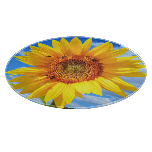 Sunflower and Bees Cutting Board