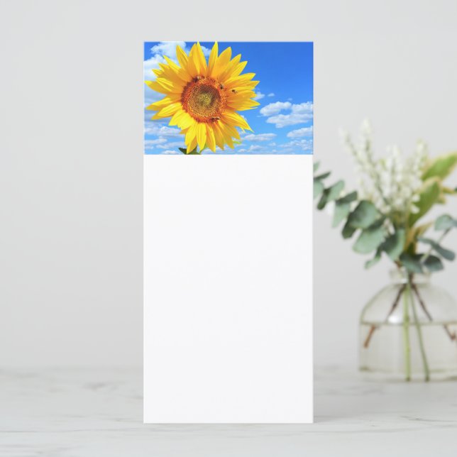 Sunflower and Bees Menu (Standing Front)