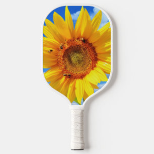 Sunflower and Bees Pickleball Paddle