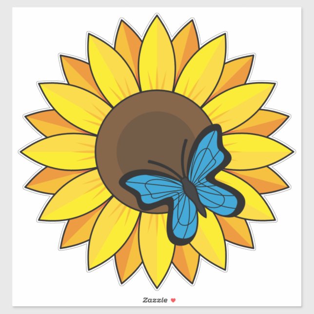 Sunflower and Blue Butterfly (Sheet)