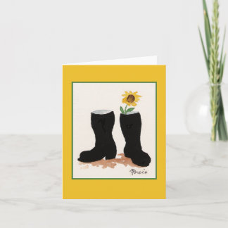 Sunflower and Boots Card
