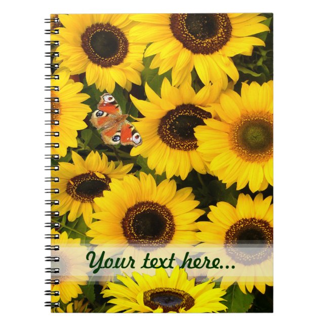 Sunflower and Butterfly Notebook (Front)