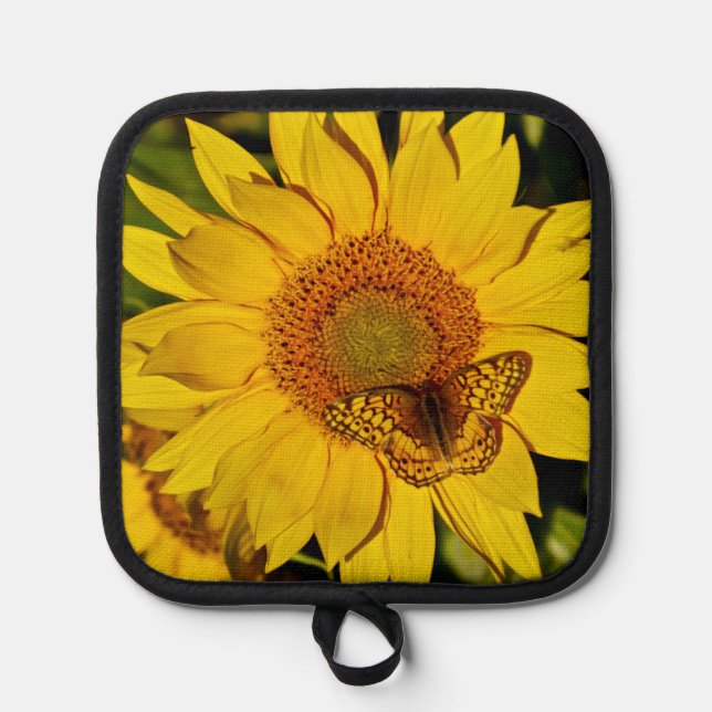 SUnflower and Butterfly Pot Holder (Front)