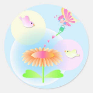 Sunflower and Butterfly Sticker