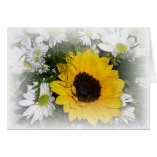 sunflower and daisies