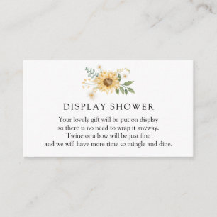Sunflower and Daisy Display Shower Enclosure Card