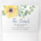 Sunflower and Eucalyptus All In One Wedding Invite