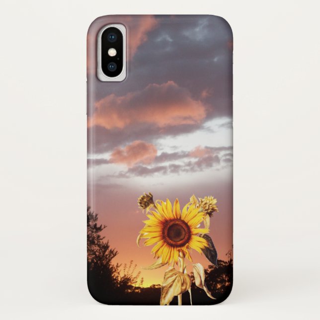 SUNFLOWER AND PINK SUMMER SUNSET Case-Mate iPhone CASE (Back)