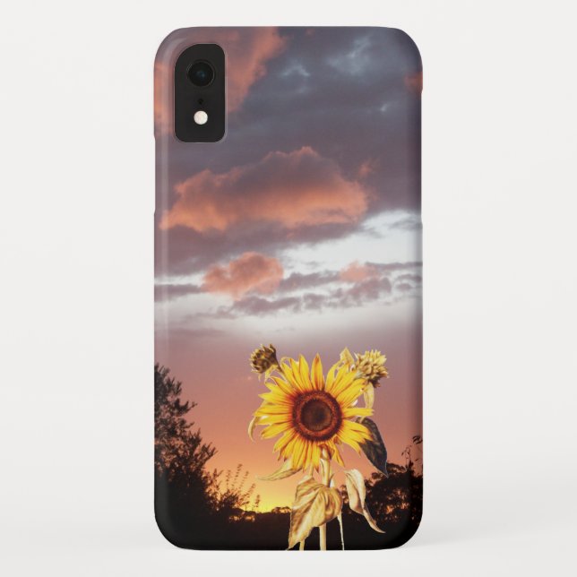 SUNFLOWER AND SUMMER SUNSET Case-Mate iPhone CASE (Back)