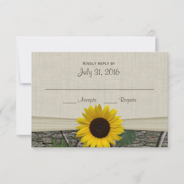 Sunflower and Woodland Camoflauge Response Card (Front)