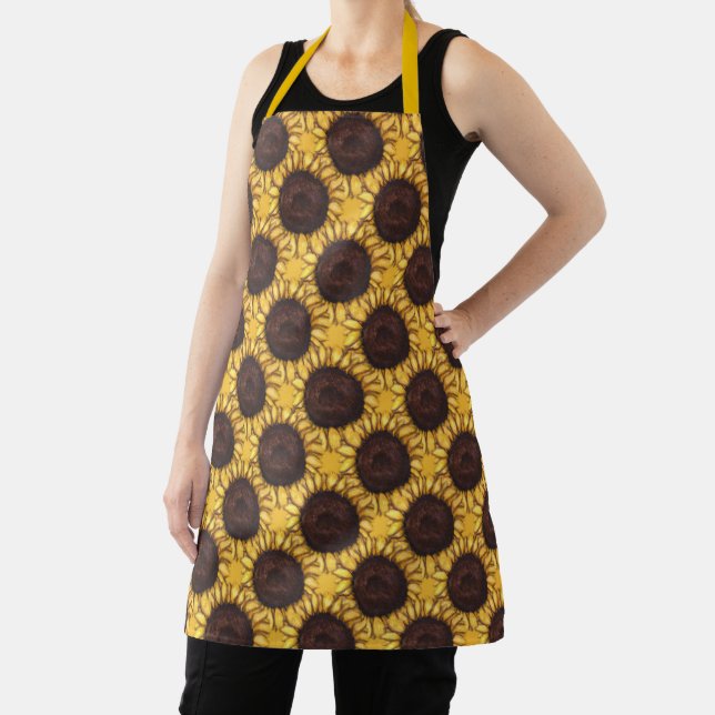 Sunflower Aprons Sunny Sunflower Art Apron (Insitu)