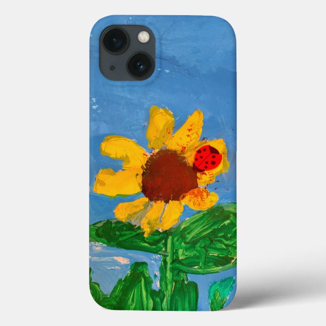 Sunflower "Art by Kids" Case-Mate iPhone Case (Back)