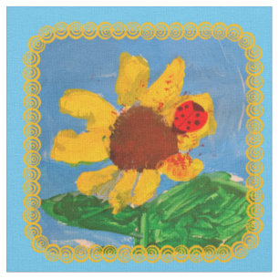 Sunflower "Art by Kids" Fabric