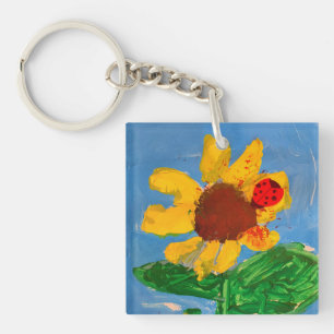 Sunflower "Art by Kids" Key Ring
