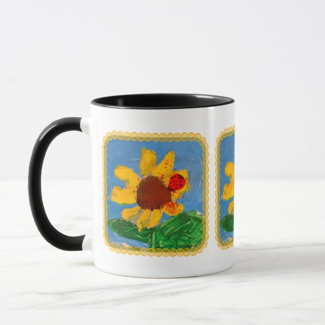 Sunflower "Art by Kids" Mug (Left)
