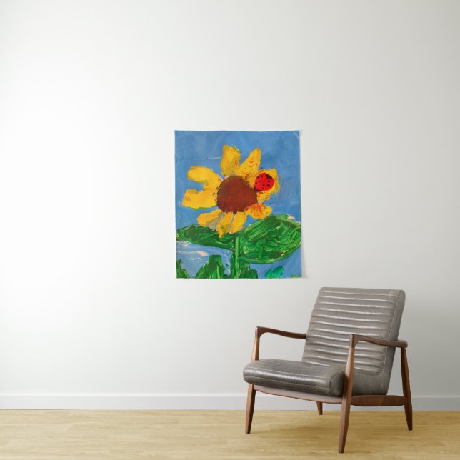 Sunflower "Art by Kids" Tapestry (In Situ)