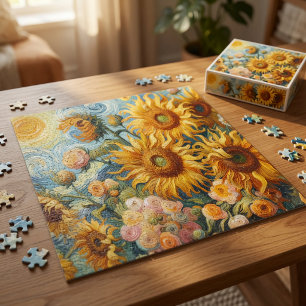 Sunflower Art Jigsaw Puzzle
