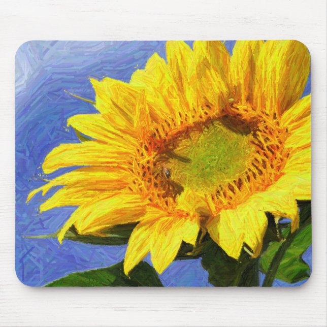 Sunflower Art Mouse Pad (Front)