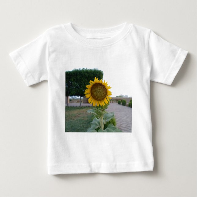 Sunflower Art Print Baby T-Shirt (Front)