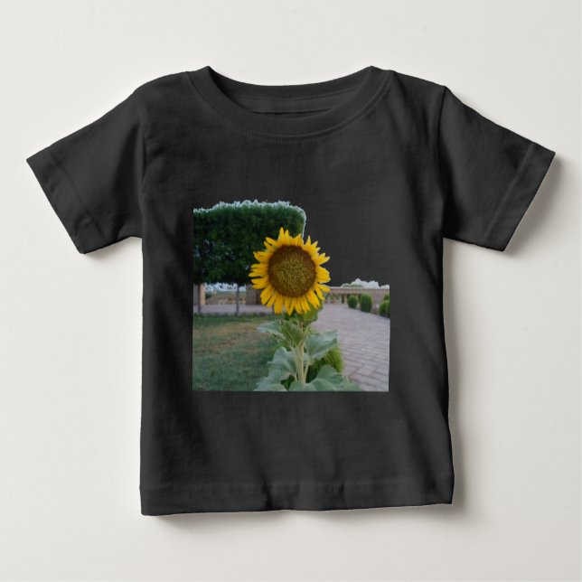 Sunflower Art Print Baby T-Shirt (Front)