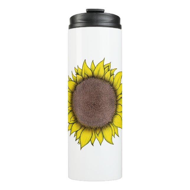 Sunflower Art Thermal Tumbler (Front)