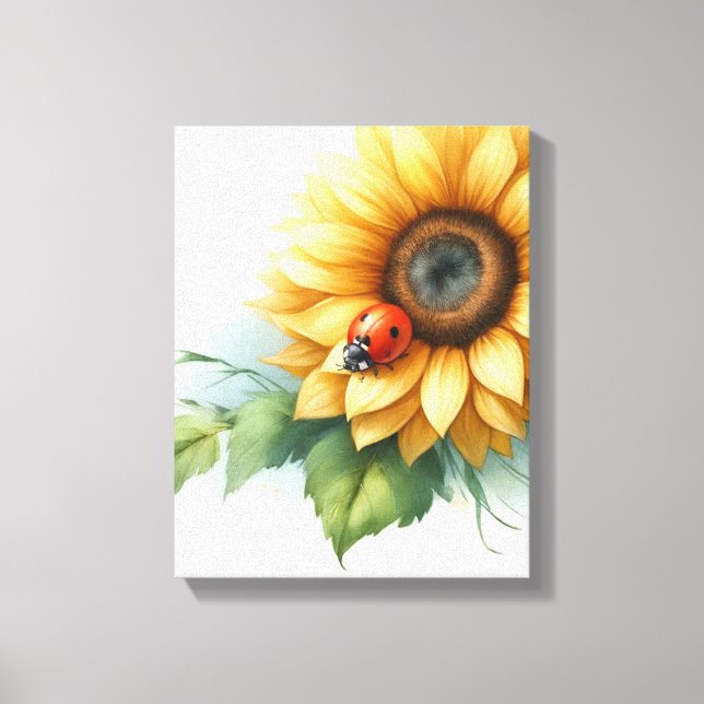 sunflower art - Wrapped canvas (Front)