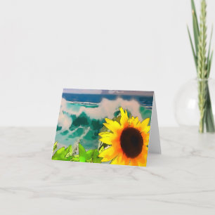 Sunflower at the Beach Card