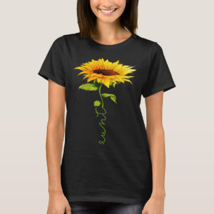 Sunflower Aunt Mother's Day Floral Funny Matching  T-Shirt