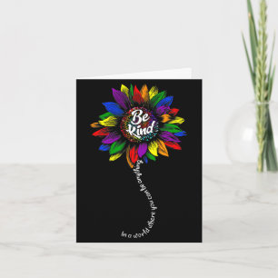 Sunflower autism awareness be kind puzzle mum card