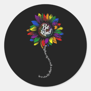 Sunflower Autism Awareness Be Kind Puzzle Mum Supp Classic Round Sticker