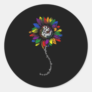 Sunflower Autism Awareness Be Kind Puzzle Mum Supp Classic Round Sticker