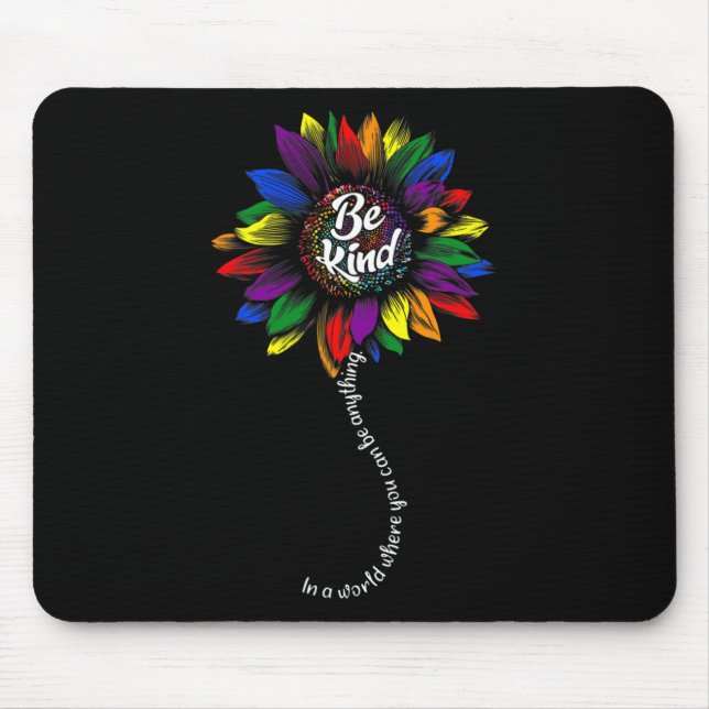 Sunflower Autism Awareness Be Kind Puzzle Mum Supp Mouse Pad (Front)